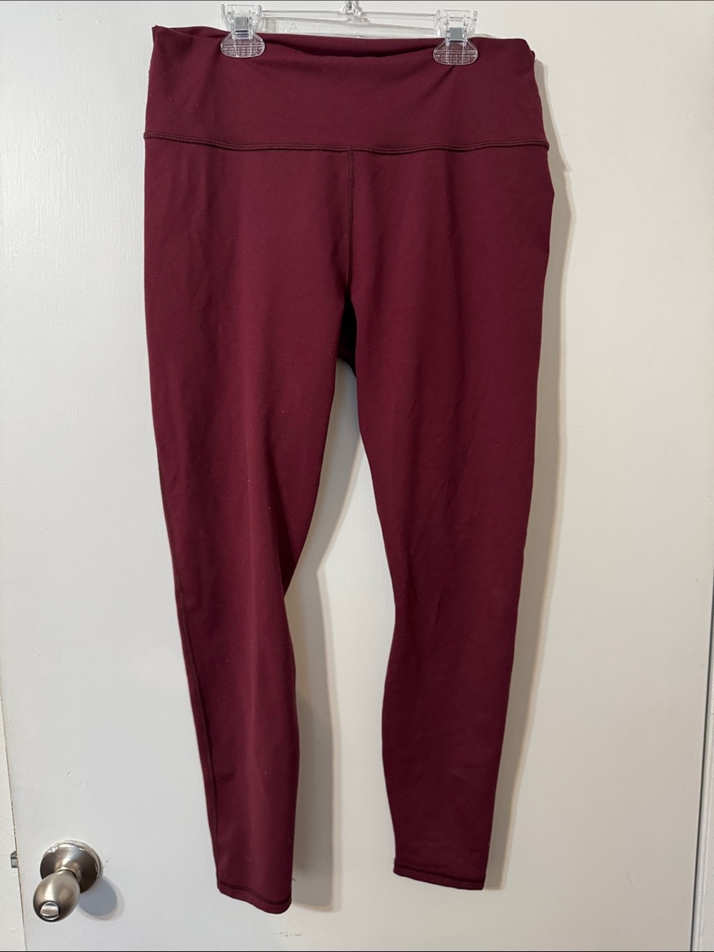 Fabletics Burgundy High-Waist Leggings